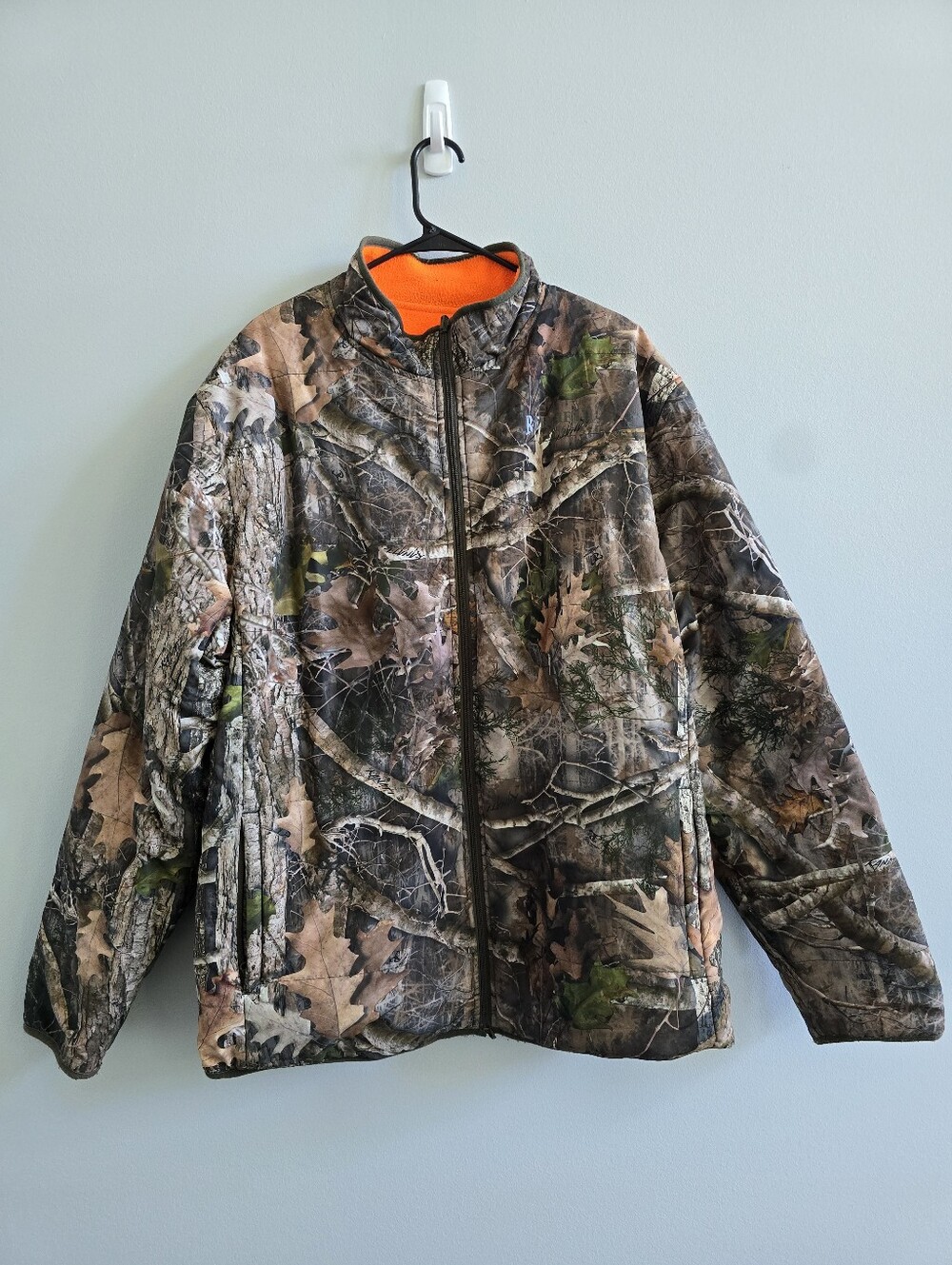 RedHead Reversible Hunting Jacket Blaze Orange Camo Fleece Coat Men's 2XL